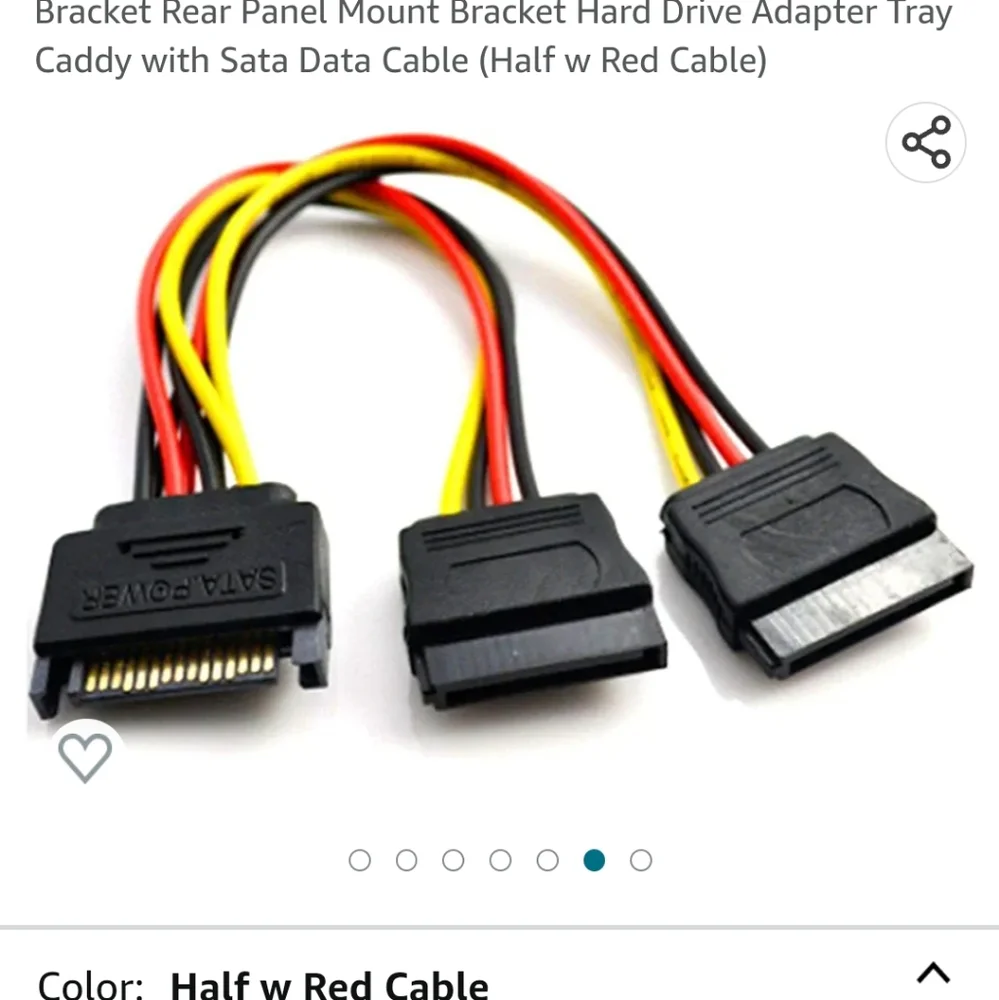 MT Metal PCI Slot Mounting Bracket with Red Cable